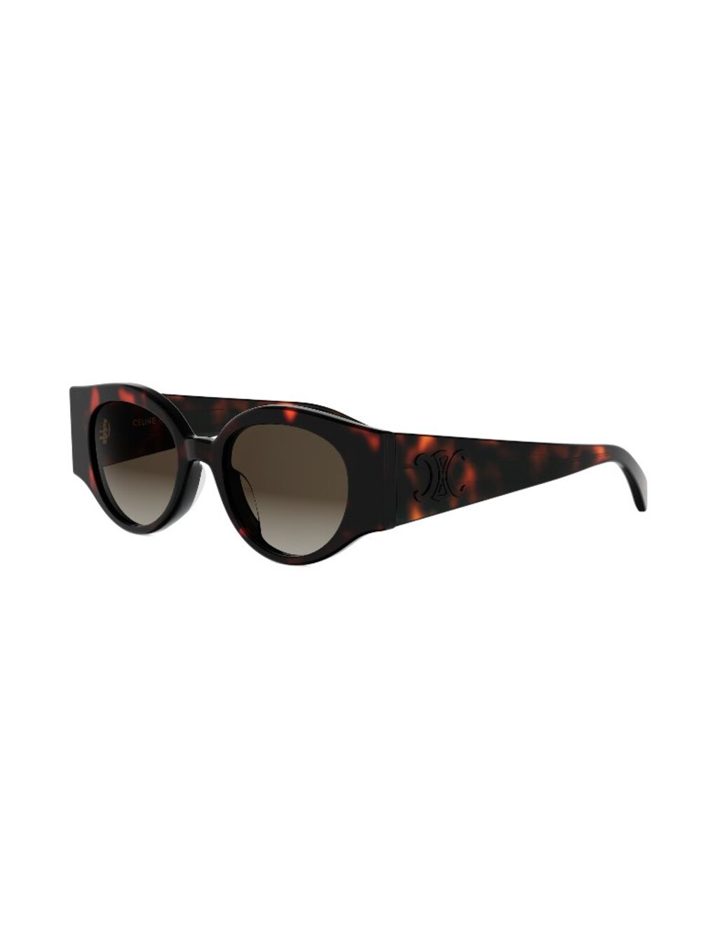New CELINE Women's Sunglasses Acetate Frame TRIOMPHE STAMP CL40341U 52F 50 Round